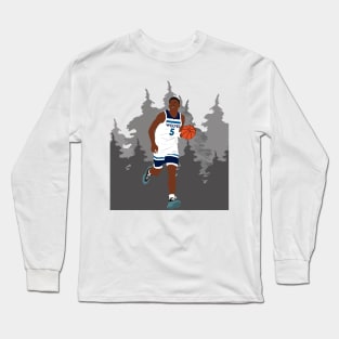 Basketball player Anthony Edwards in action Long Sleeve T-Shirt